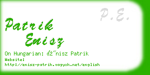 patrik enisz business card